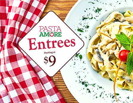 Entrees Starting at $9